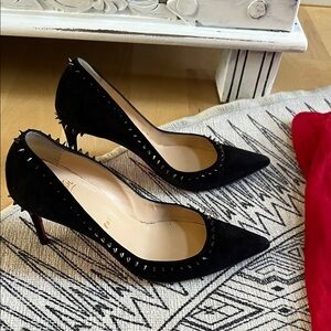 Christian Louboutin Black Studded Heels